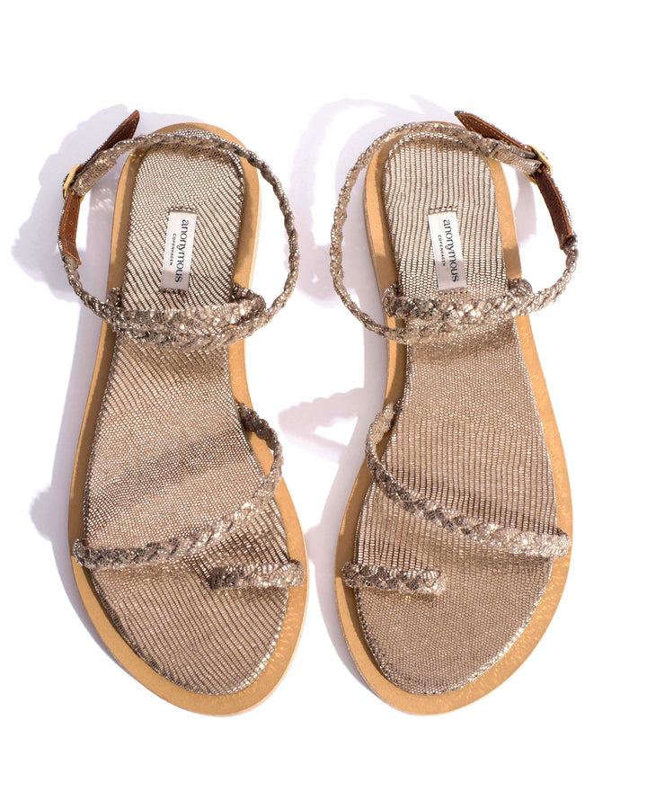 Anonymous Copenhagen Cinca 10 Classic Lizard Metallic Goat Vintage Champagne