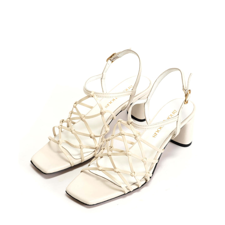 Anonymous Copenhagen Coco 60 Hand-braided Leather Milk White