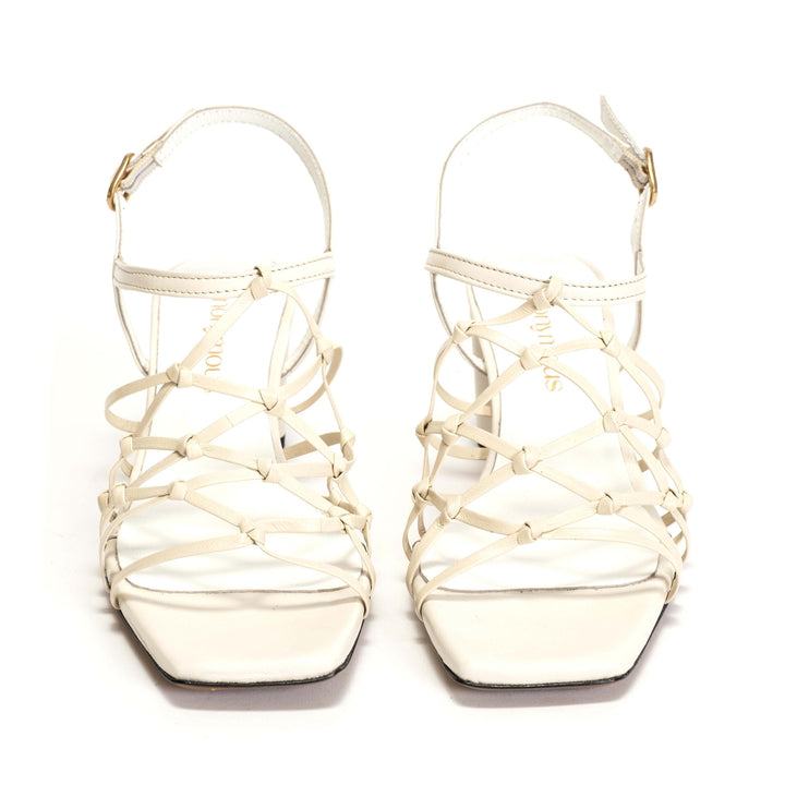 Anonymous Copenhagen Coco 60 Hand-braided Leather Milk White