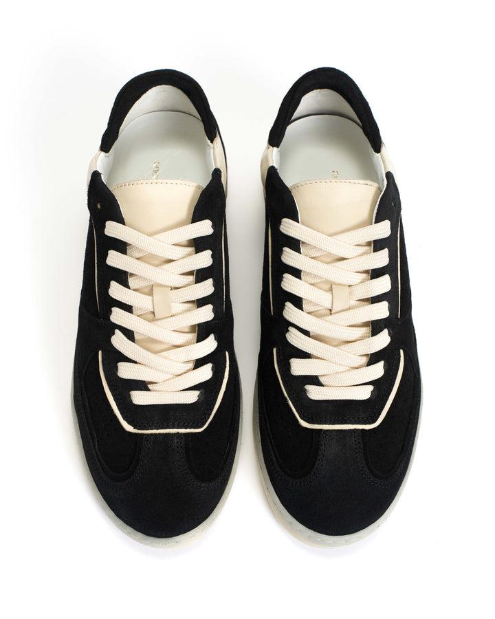 Anonymous Copenhagen Dabbie Calf Suede U0026 Sleek Leather Black U0026 White Sand