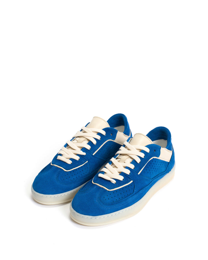 Anonymous Copenhagen Dabbie Calf Suede U0026 Sleek Leather Electric Blue U0026 White Sand