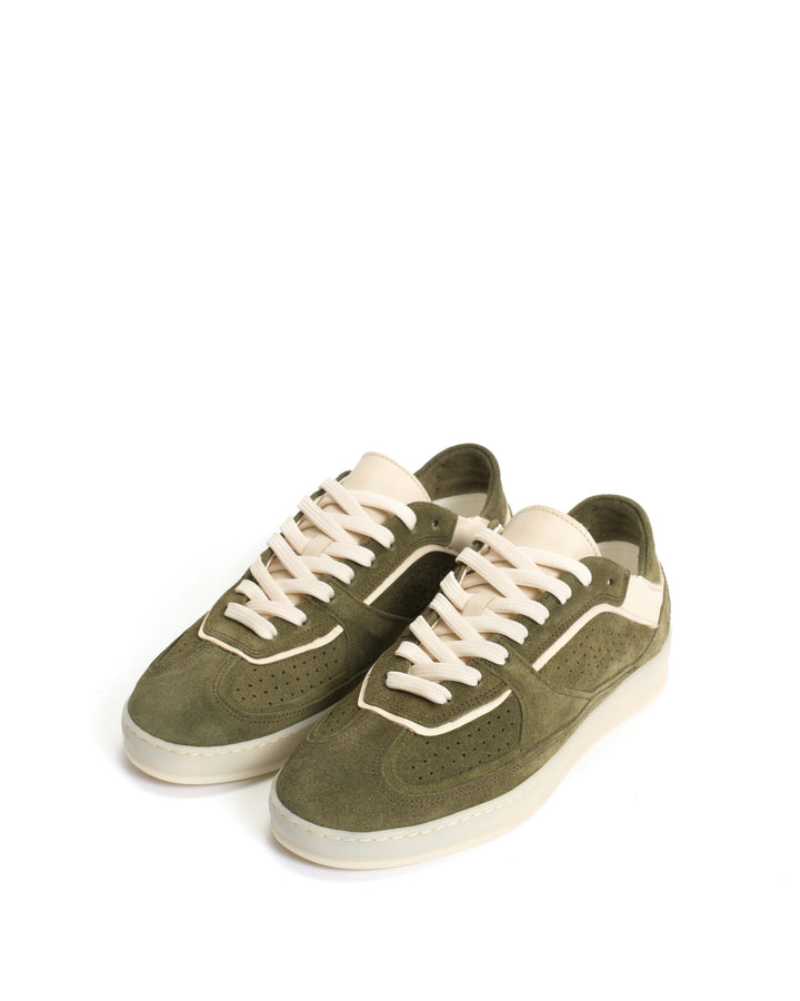 Anonymous Copenhagen Dabbie Calf Suede U0026 Sleek Leather Olive Green U0026 White Sand