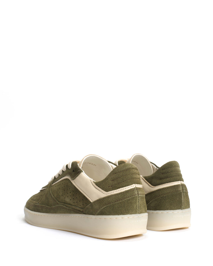 Anonymous Copenhagen Dabbie Calf Suede U0026 Sleek Leather Olive Green U0026 White Sand