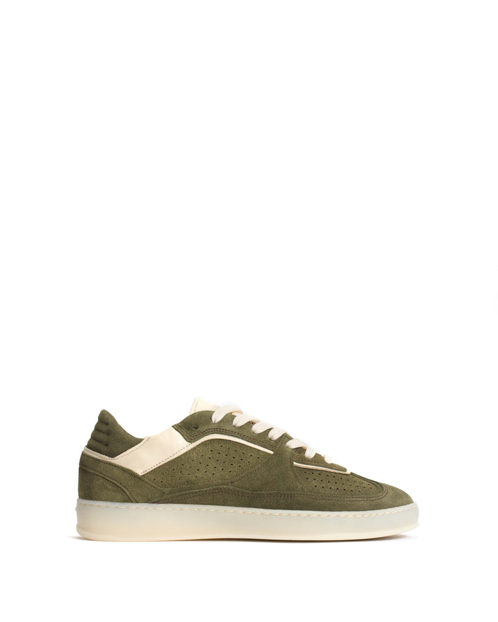 anonymous copenhagen Dabbie Calf suede u0026 sleek leather Olive green u0026 white sand