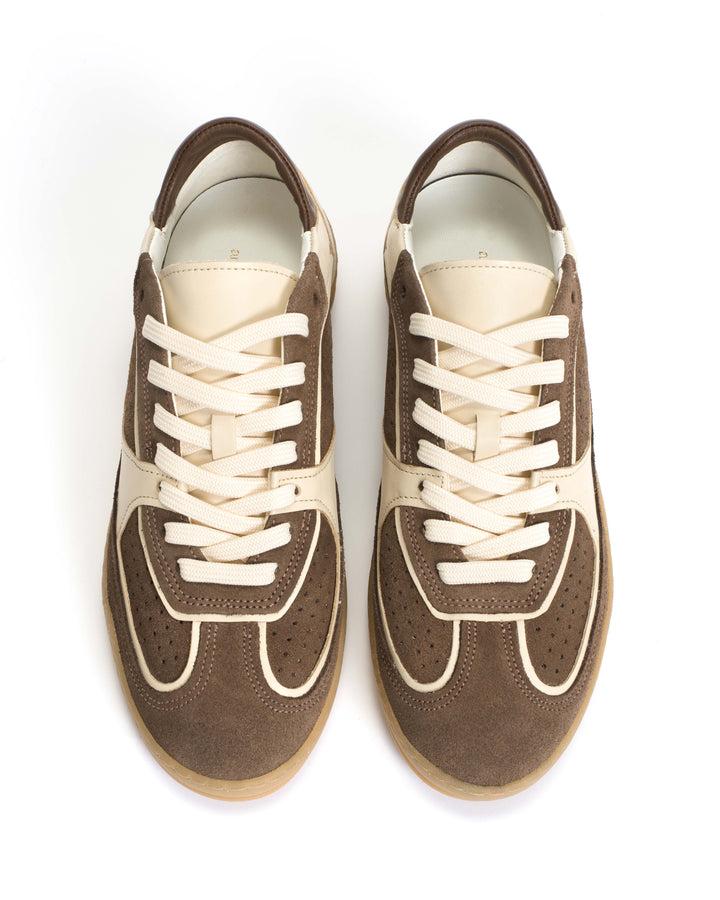 Anonymous Copenhagen Dabbie Calf Suede U0026 Soft Calf Dual U0026 Tri Color Dark Taupe U0026 White Sand U0026 Dark Taupe