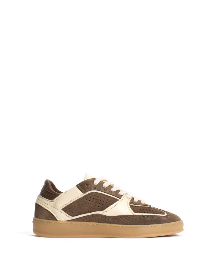 anonymous copenhagen Dabbie Calf suede u0026 soft calf dual u0026 tri color Dark taupe u0026 white sand u0026 dark taupe