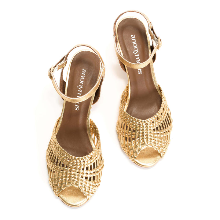 Anonymous Copenhagen Daria 55 Pin Braided Leather Gold