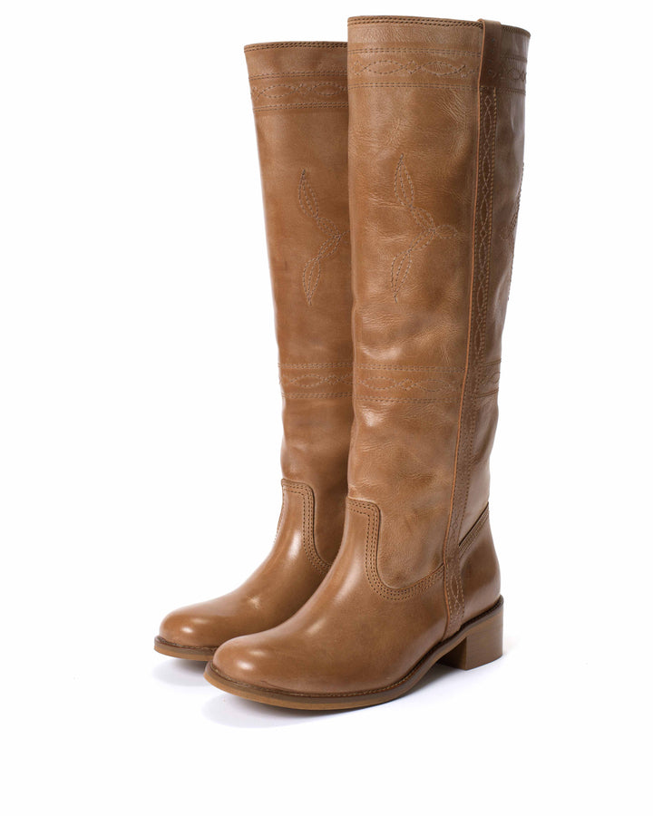 Anonymous Copenhagen Dico Ann Western Stitch Escovado Dark Tan