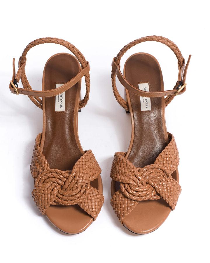 Anonymous Copenhagen Dilaya 55 Hand-braided Leather Caramel
