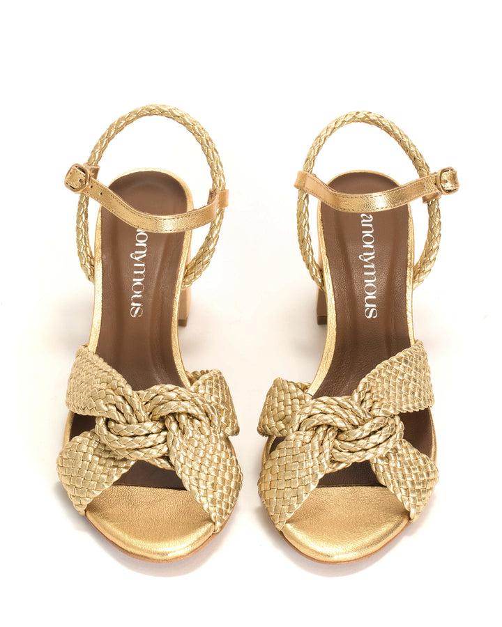 Anonymous Copenhagen Dilaya 55 Hand-braided Leather Gold