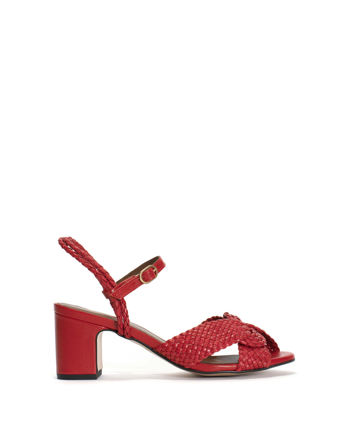 anonymous copenhagen Dilaya 55 Hand-braided leather Ruby red