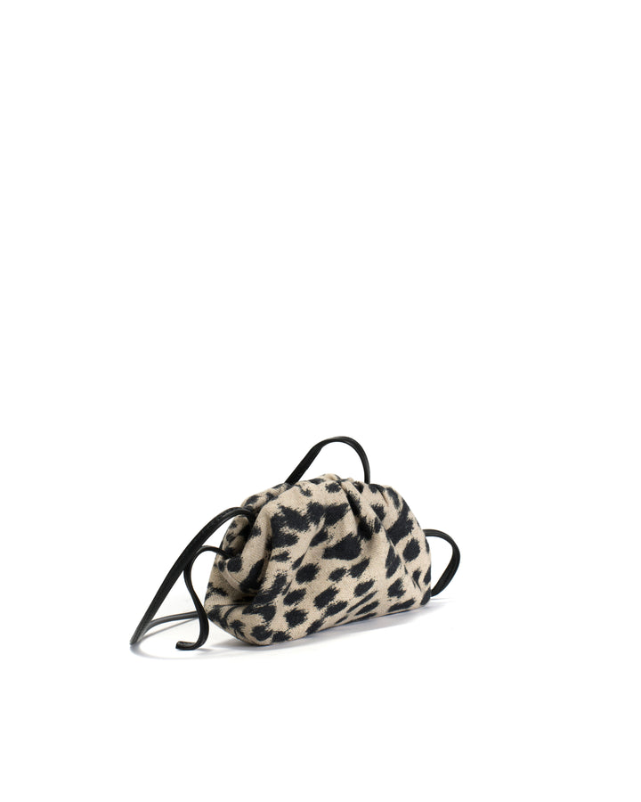 Anonymous Copenhagen Enuice Petite Purse Natural Cotton-linen Leopard