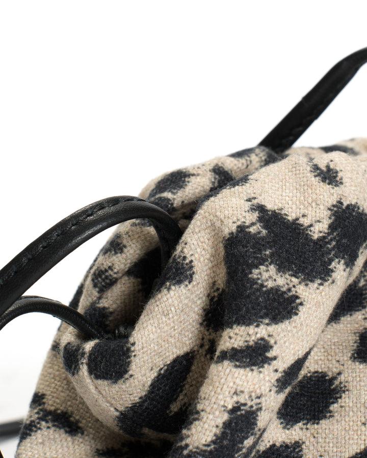 Anonymous Copenhagen Enuice Petite Purse Natural Cotton-linen Leopard