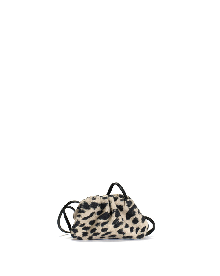 anonymous copenhagen Enuice petite purse Natural cotton-linen Leopard