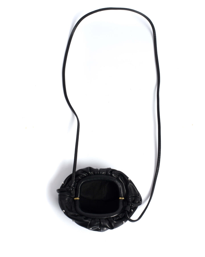 Anonymous Copenhagen Enuice Petite Purse Stud-embellished Silky Lamb Black Silver