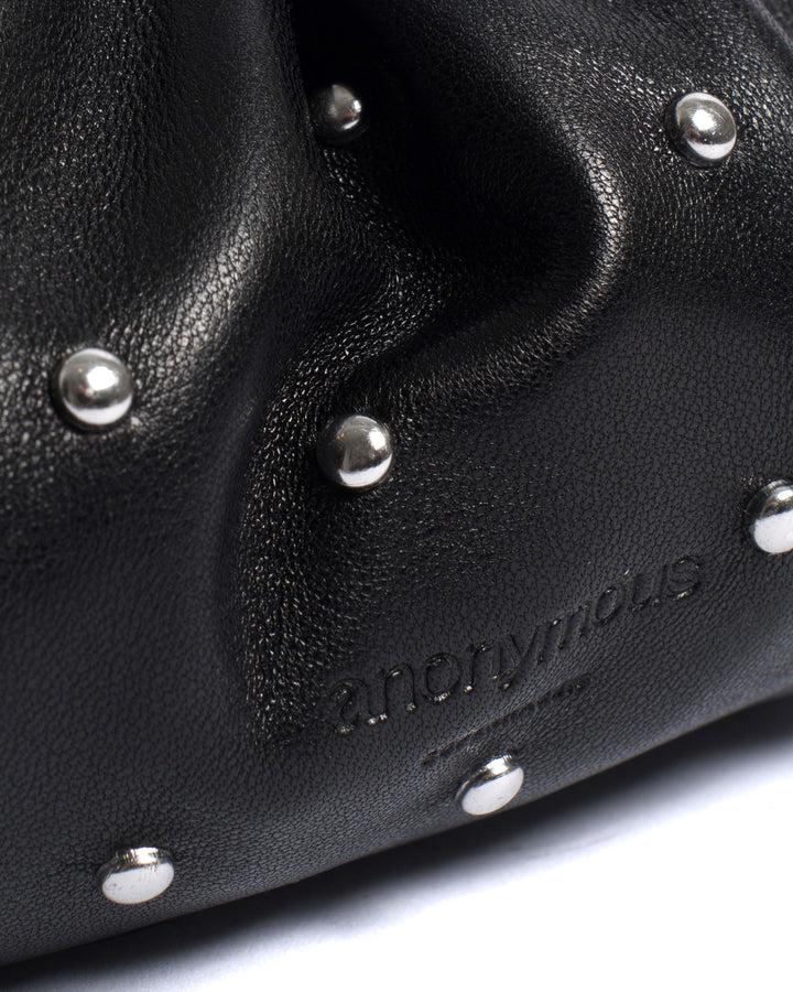 Anonymous Copenhagen Enuice Petite Purse Stud-embellished Silky Lamb Black Silver