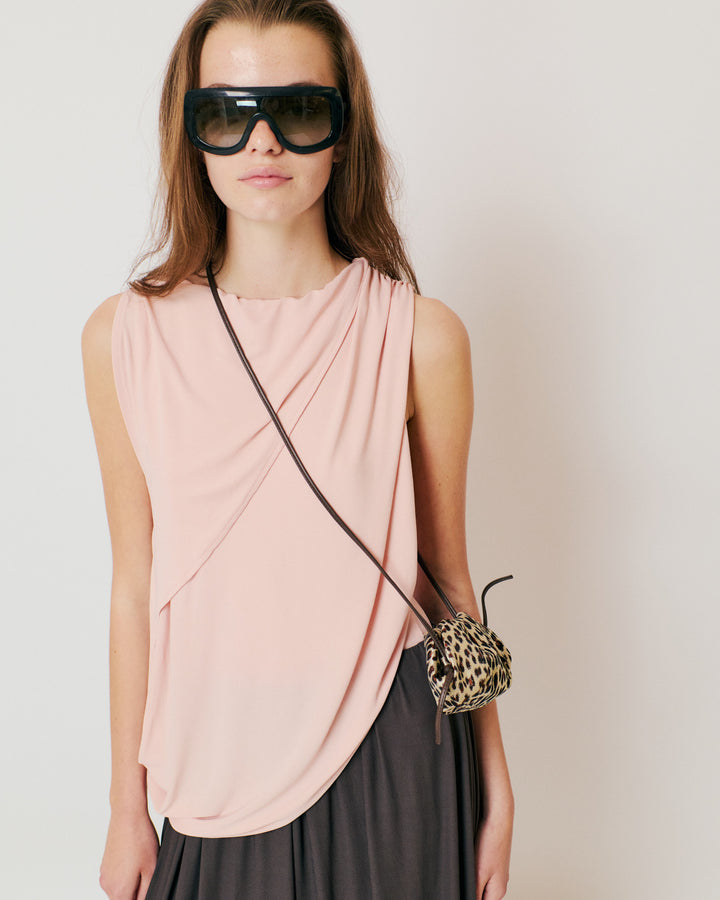 Anonymous Copenhagen Enuice Petite Purse Vintage Satin Print Leopard