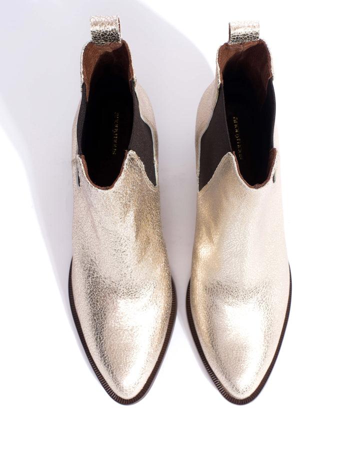 Anonymous Copenhagen Faith Crackled Metallic Goat Champagne