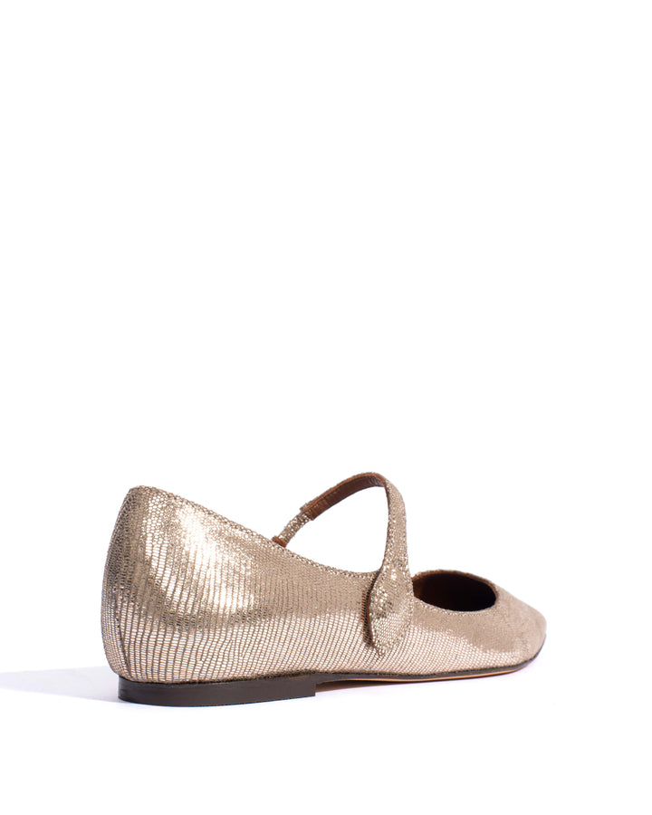 Anonymous Copenhagen Fifi Lizard Metallic Goat Vintage Champagne