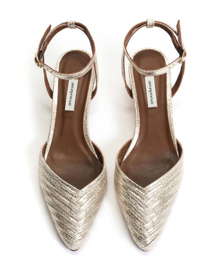 Anonymous Copenhagen Givia 40 Crackled Metallic Goat Champagne