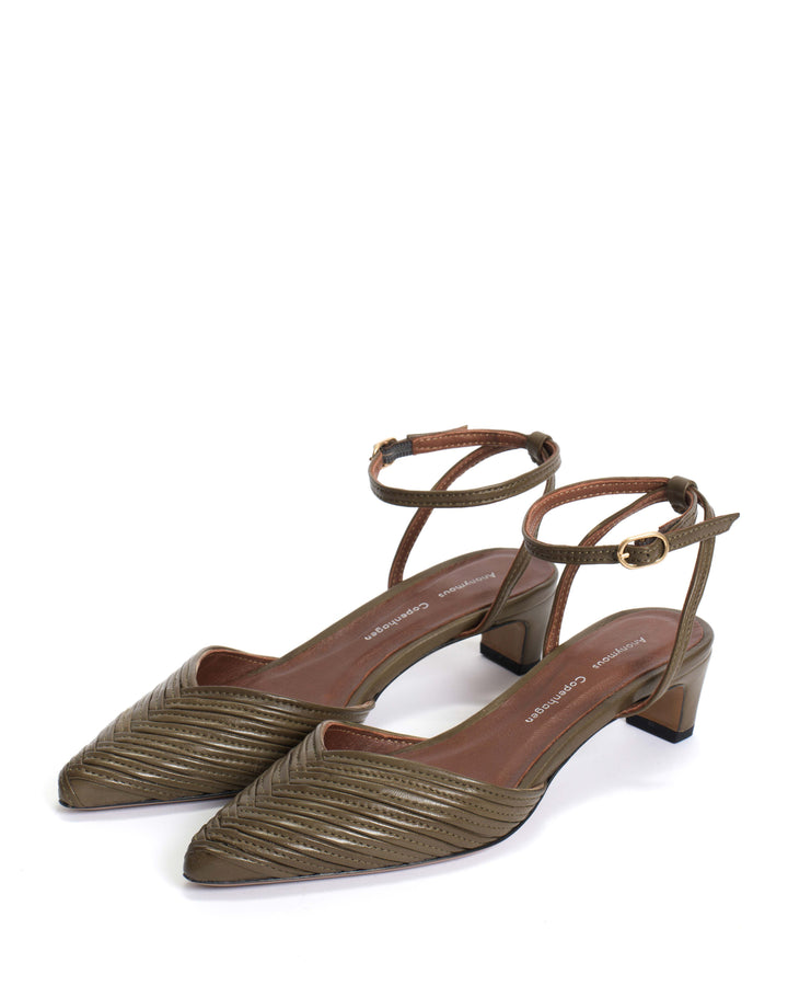 Anonymous Copenhagen Givia 40 Shiny Lamb Olive Green