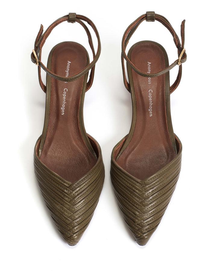 Anonymous Copenhagen Givia 40 Shiny Lamb Olive Green