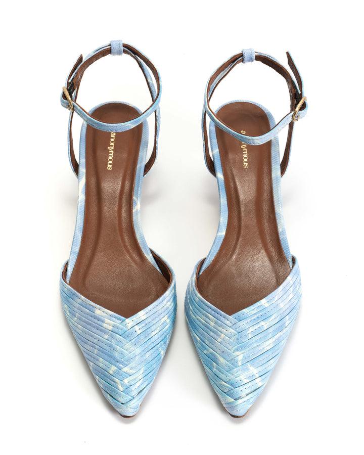 Anonymous Copenhagen Givia 40 Silky Lamb Print Pool Blue