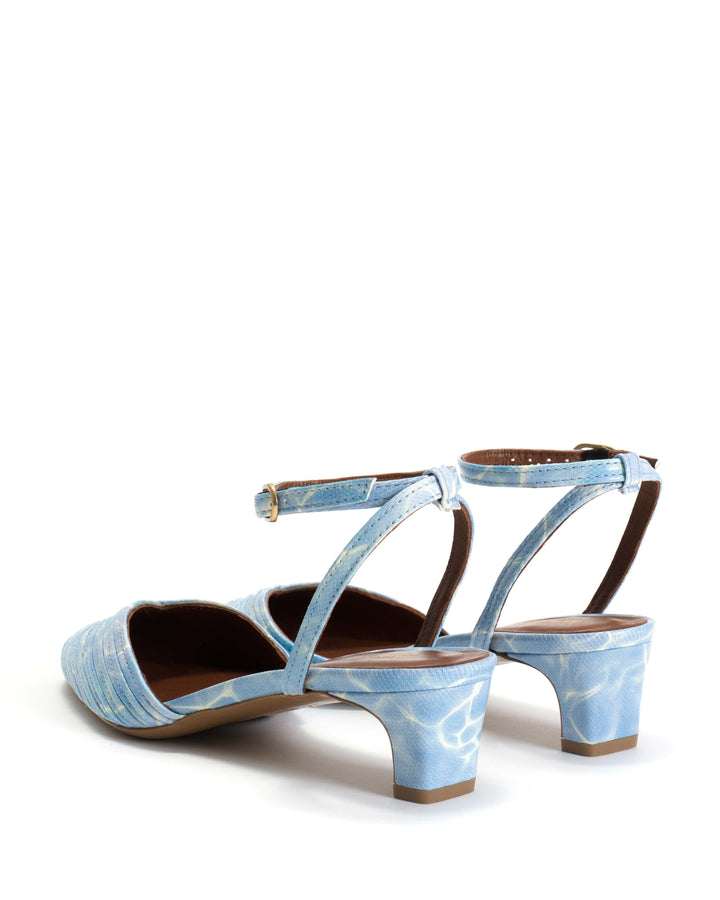 Anonymous Copenhagen Givia 40 Silky Lamb Print Pool Blue