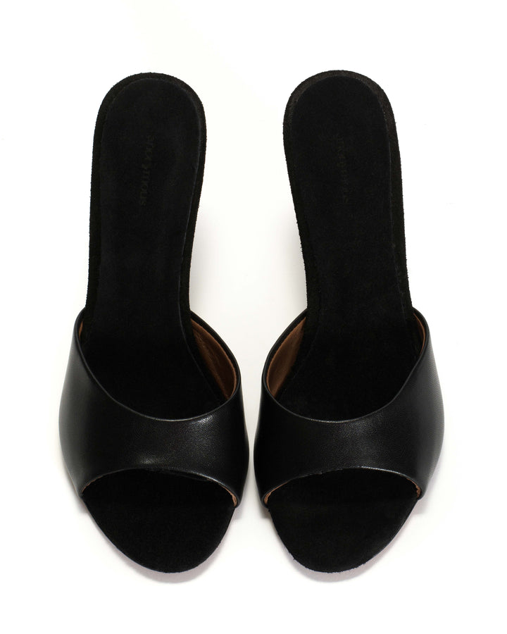 Anonymous Copenhagen Gwen 75 Wedge Shiny Lamb U0026 Dual Color Black U0026 Zebra