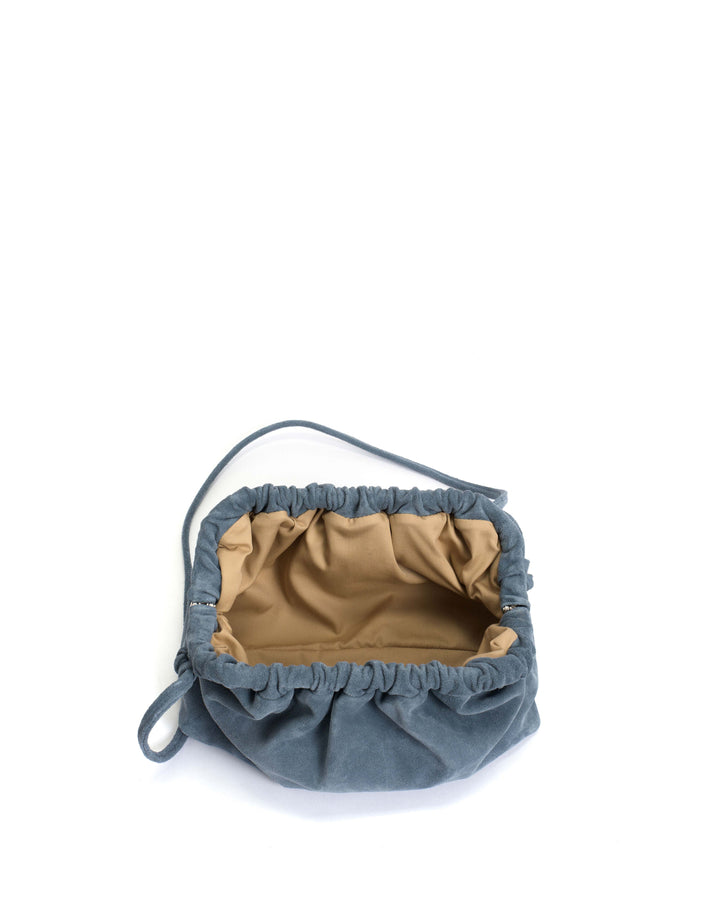 Anonymous Copenhagen Hally Grand Cloud Bag Calf Suede Denim Blue