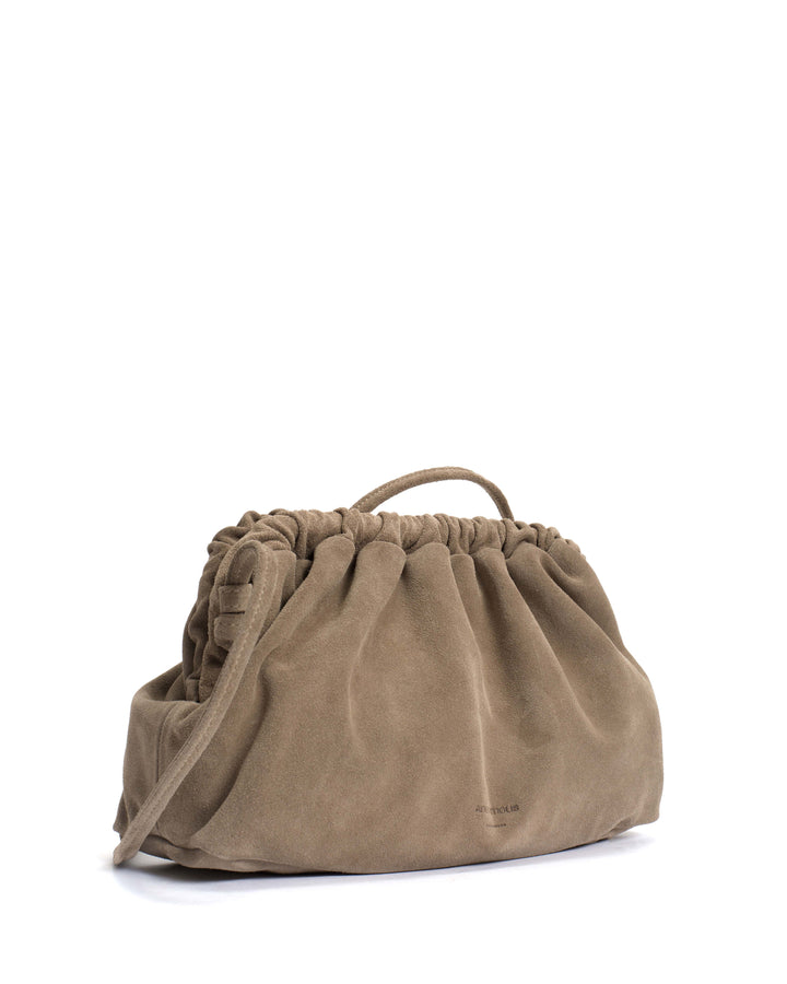 Anonymous Copenhagen Hally Grand Cloud Bag Calf Suede Mushroom