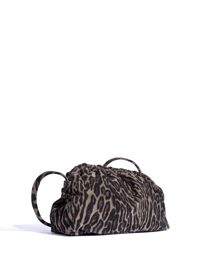 Anonymous Copenhagen Hally Grand Cloud Bag Calf Suede Print Snow Leopard