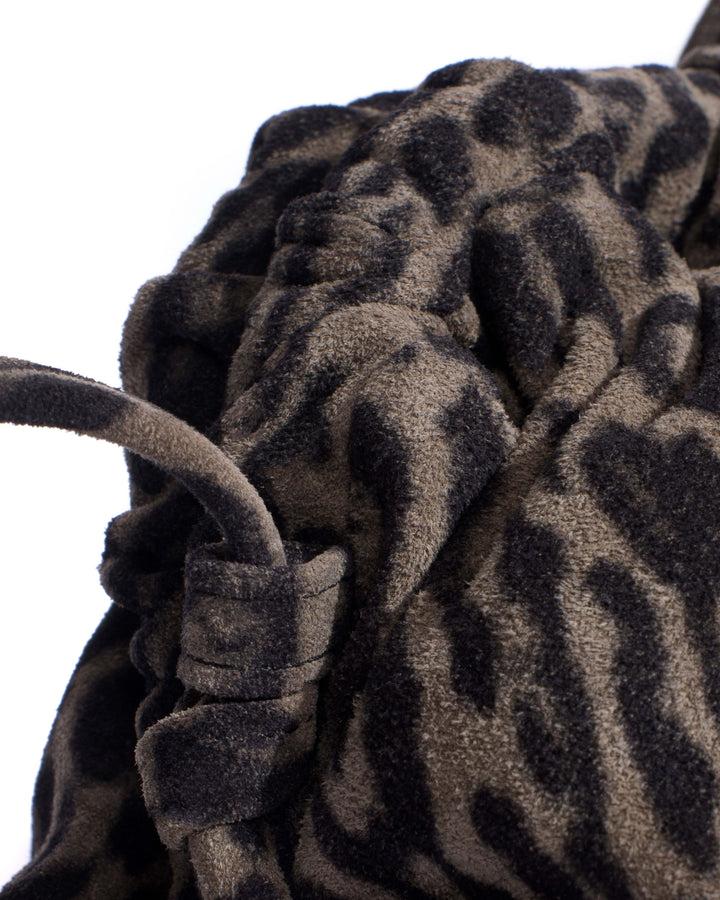 Anonymous Copenhagen Hally Grand Cloud Bag Calf Suede Print Snow Leopard