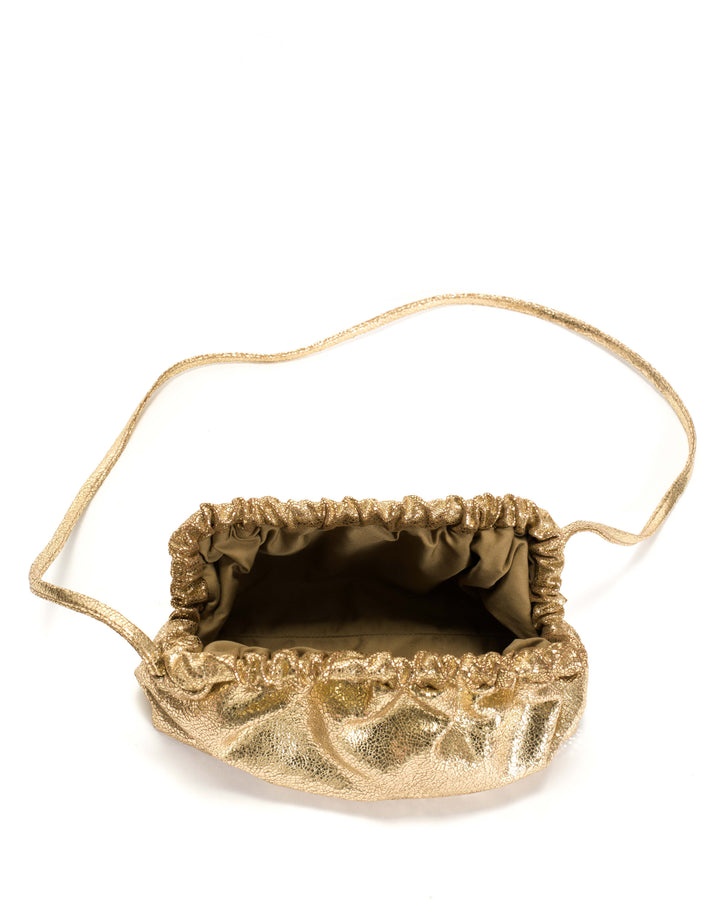 Anonymous Copenhagen Hally Grand Cloud Bag Crackled Metallic Goat Gold