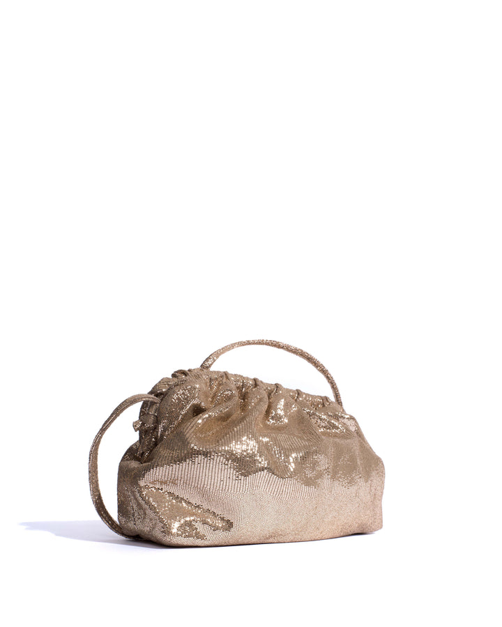 Anonymous Copenhagen Hally Grand Cloud Bag Lizard Metallic Goat Vintage Champagne