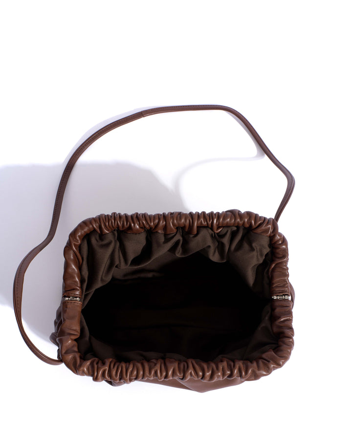 Anonymous Copenhagen Hally Grand Cloud Bag Shiny Lamb Chocolate