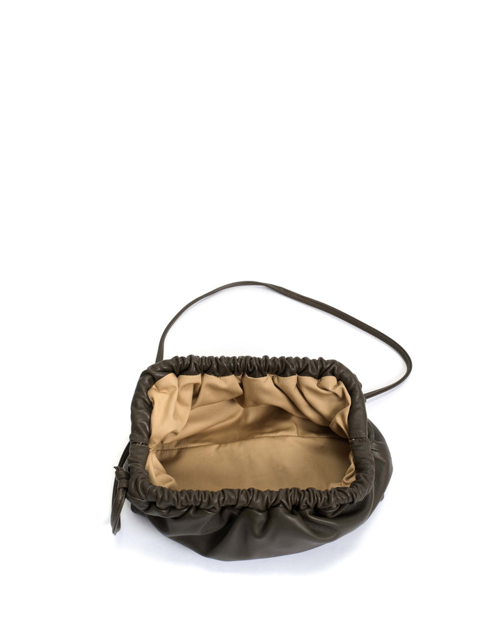 Anonymous Copenhagen Hally Grand Cloud Bag Shiny Lamb Moss Green