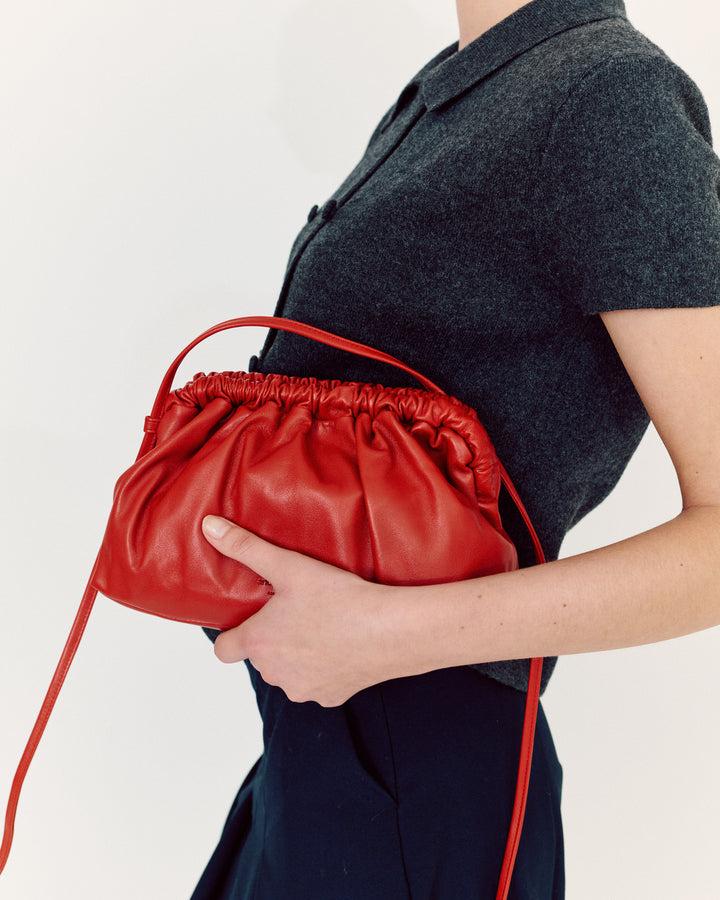 Anonymous Copenhagen Hally Grand Cloud Bag Shiny Lamb Ruby Red