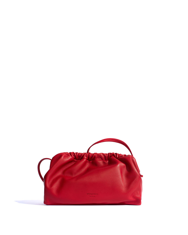 anonymous copenhagen Hally grand cloud bag Shiny lamb Ruby red