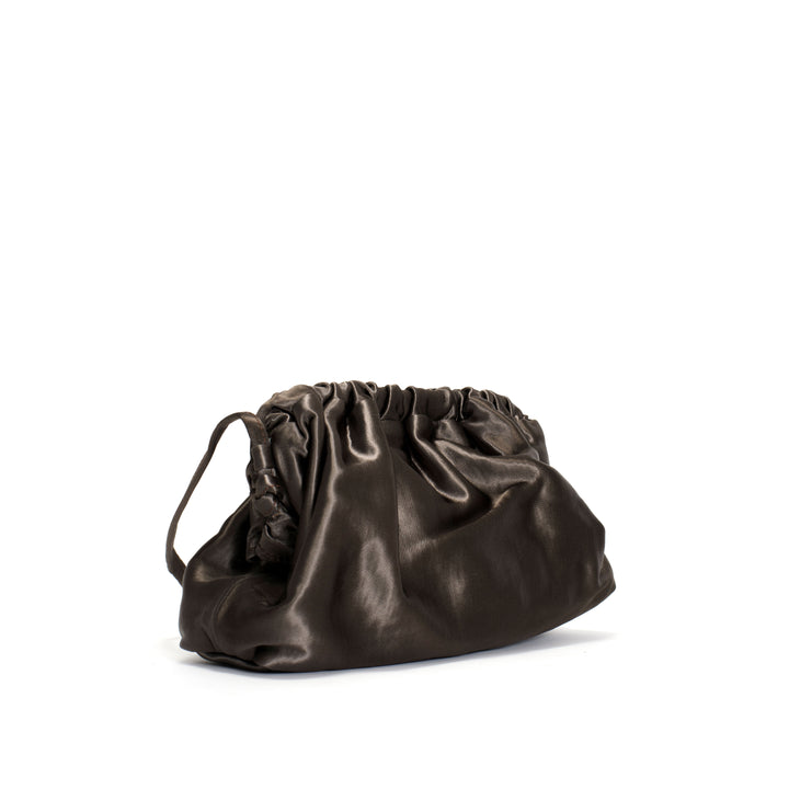 Anonymous Copenhagen Hally Petite Cloud Bag Antique Satin Caviar Black