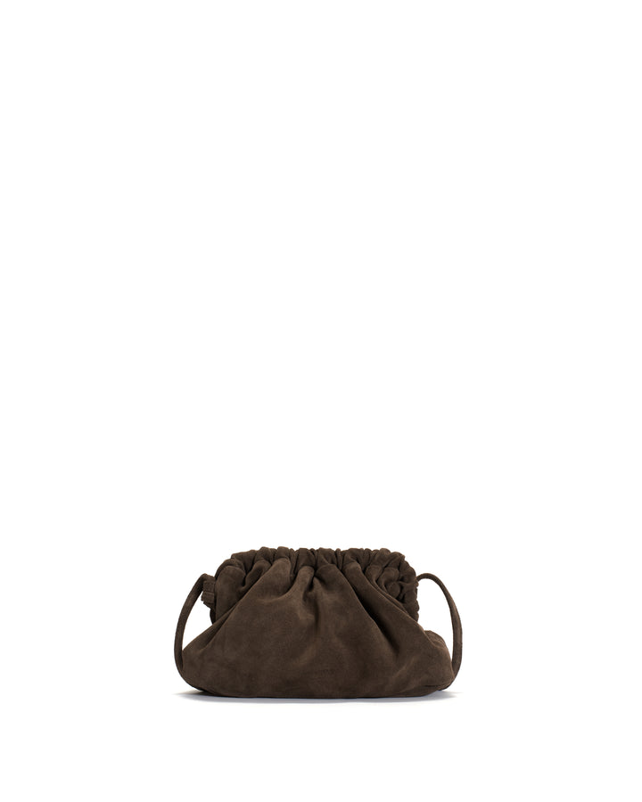 anonymous copenhagen Hally petite cloud bag Calf suede Coffee brown