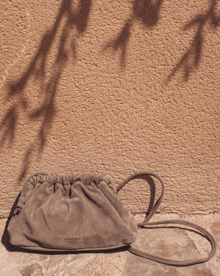 Anonymous Copenhagen Hally Petite Cloud Bag Calf Suede Mushroom