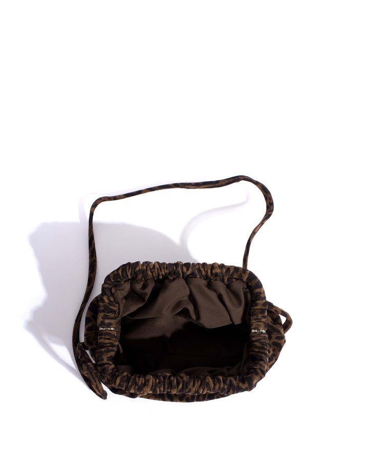 Anonymous Copenhagen Hally Petite Cloud Bag Calf Suede Print Jaguar