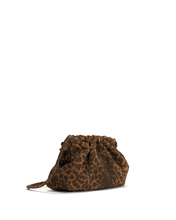 Anonymous Copenhagen Hally Petite Cloud Bag Calf Suede Print Leopard