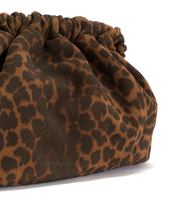 Anonymous Copenhagen Hally Petite Cloud Bag Calf Suede Print Leopard