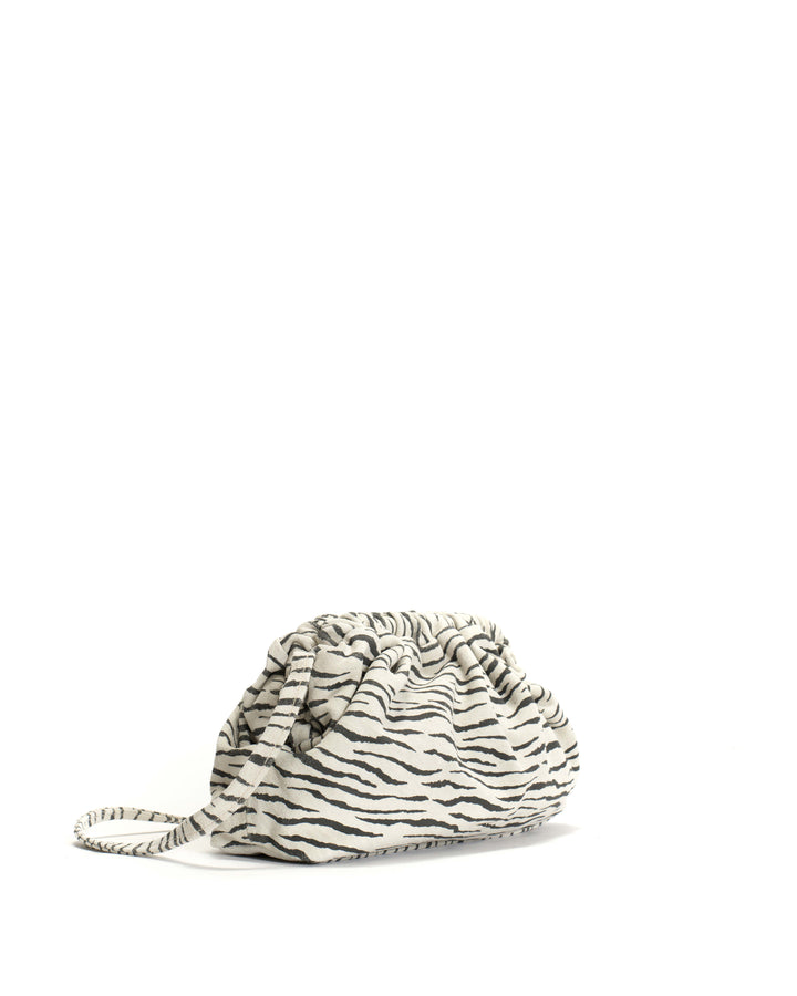Anonymous Copenhagen Hally Petite Cloud Bag Calf Suede Print Zebra