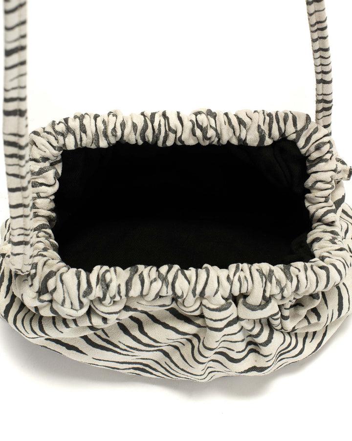 Anonymous Copenhagen Hally Petite Cloud Bag Calf Suede Print Zebra