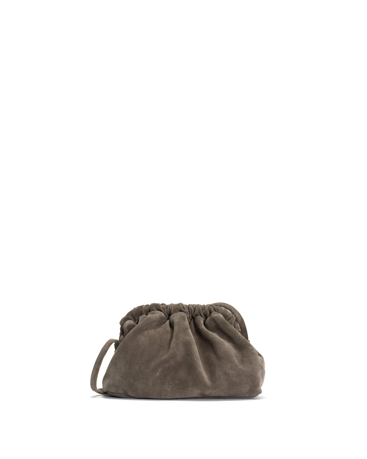 anonymous copenhagen Hally petite cloud bag Calf suede Stone grey