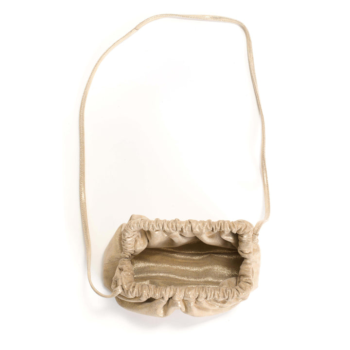 Anonymous Copenhagen Hally Petite Cloud Bag Linen Metallic Goat Gold