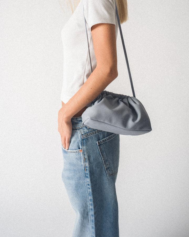 Anonymous Copenhagen Hally Petite Cloud Bag Shiny Lamb Lichen Blue